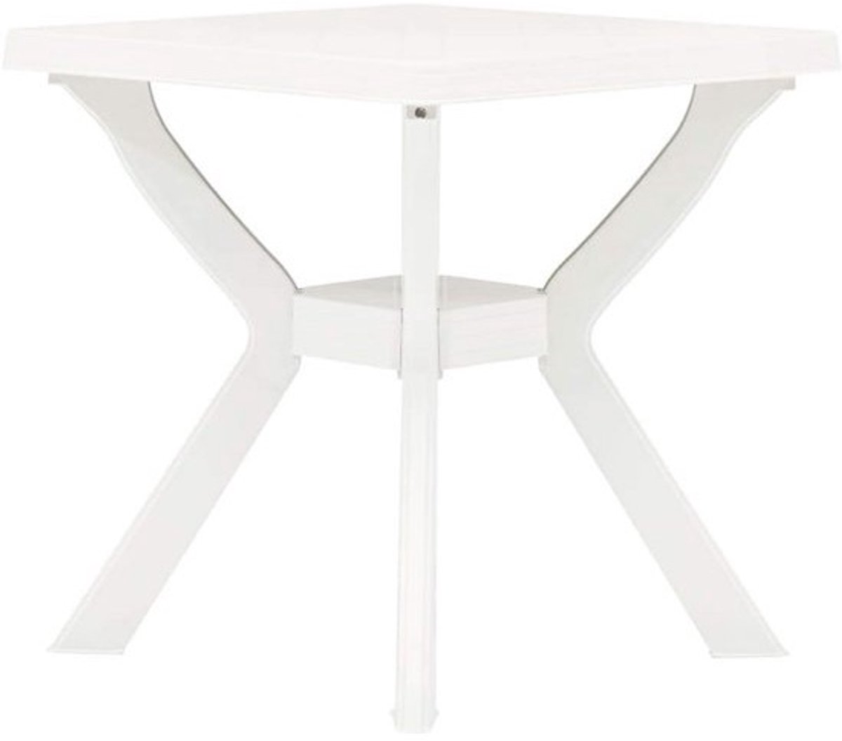 Witte Bistrotafel Tuinstoel Kunststof 70x70 cm - Inklapbaar Buitenmeubel