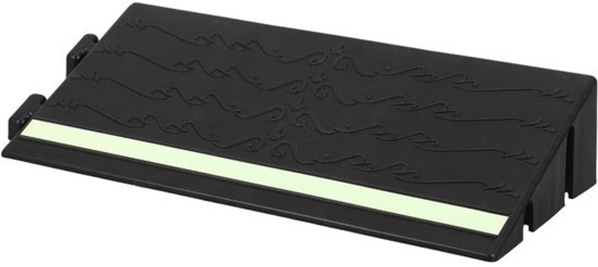 Drempelhelling Kunststof - Robotstofzuiger Oprij - Drempel Overbruggen - Antislip Veilig - 30x13x6 cm - Zwart