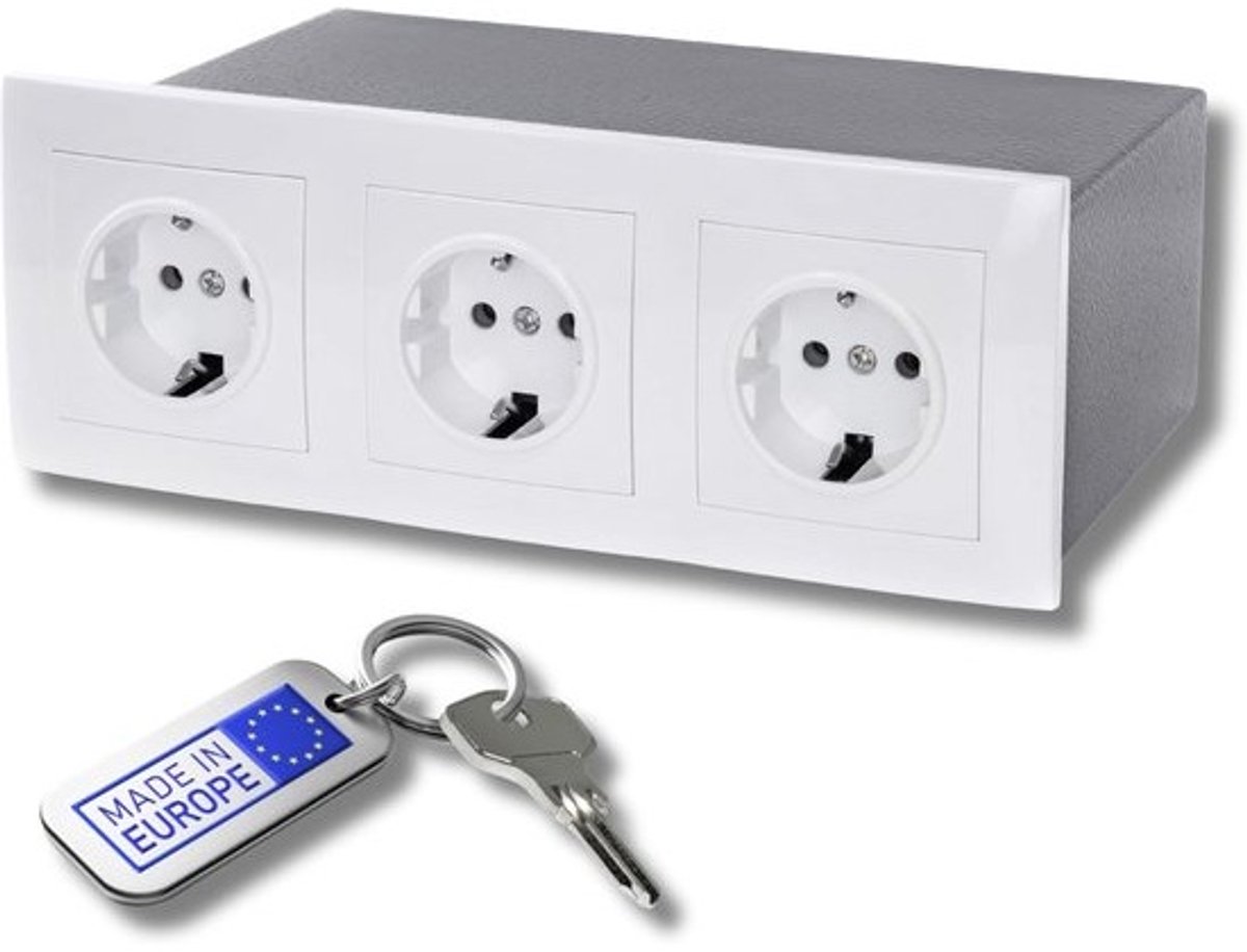 Wandkluis met Stopcontact Design en Veiligheidsslot
