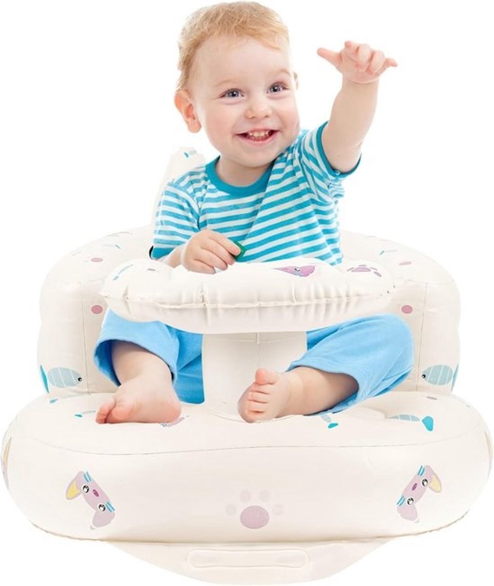 Opblaasbare Zitting voor Baby's en Peuters (3-36 maanden) met Dienblad en Steun