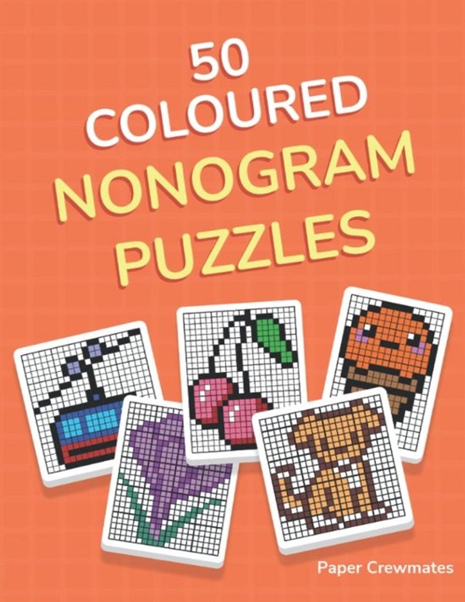 Nonogram Kleur Puzzelboek: 50 Meerkeurige Logische Puzzels - Dieren, Fruit, Desserts en Voertuigen