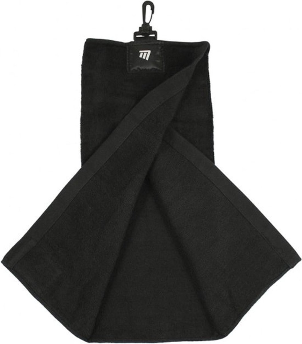 Fitness Masters Tri-Fold Handdoek voor Unisex Sporters - Zwart