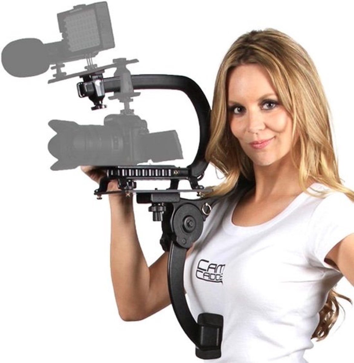 Handenvrije Actiecamera Schoudersteun met Rig en Adapterplaat voor Stabiele Opnames