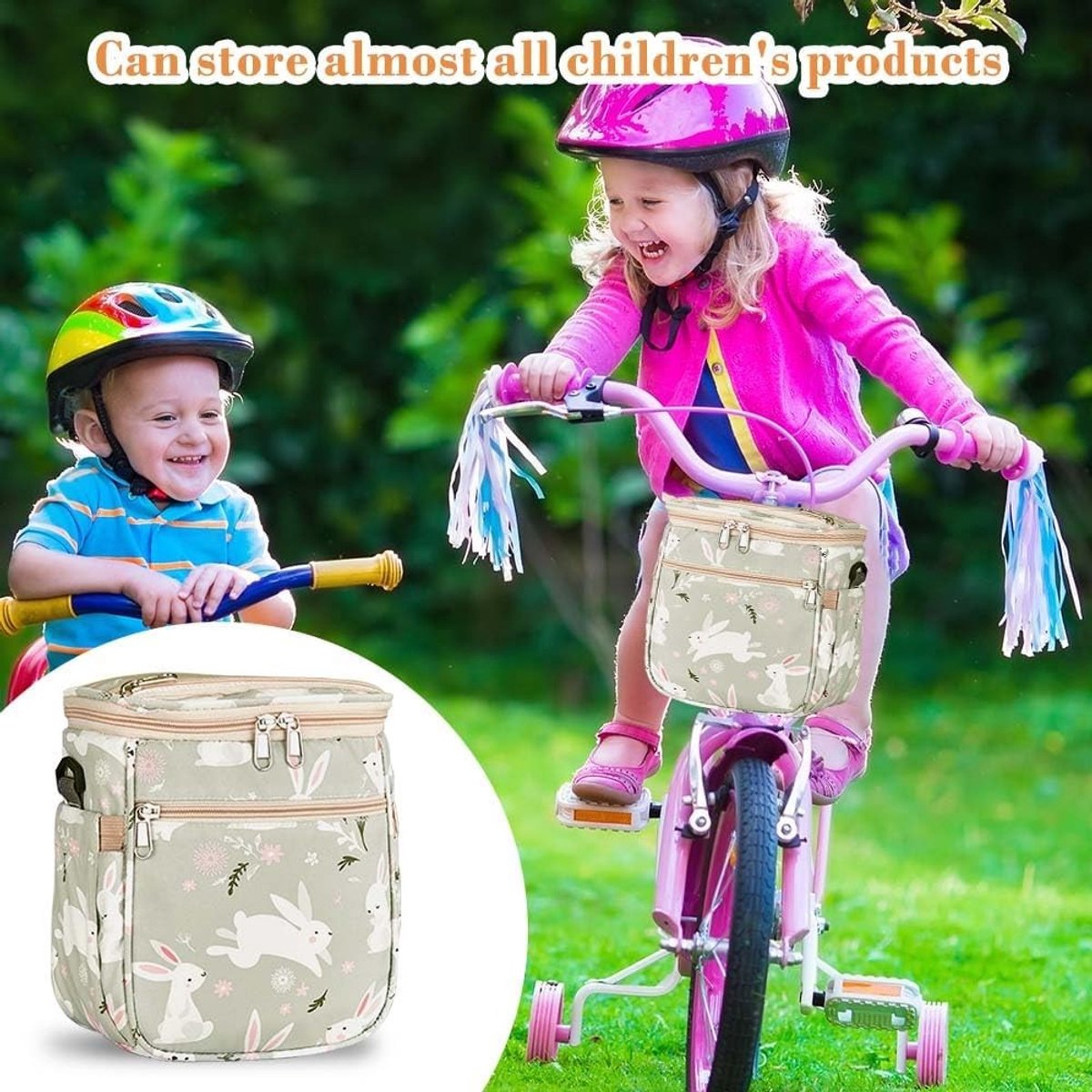 Fietsstuurtas - Groen - 12 x 18 x 12 cm - Waterdichte Fietstas van Oxford-stof - Voor Kinderen