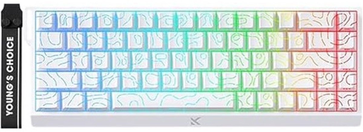 Mechanisch Gamingtoetsenbord 60% - RGB Hotswap, 8K Hz Polling, Snelle Trigger voor PC/Mac