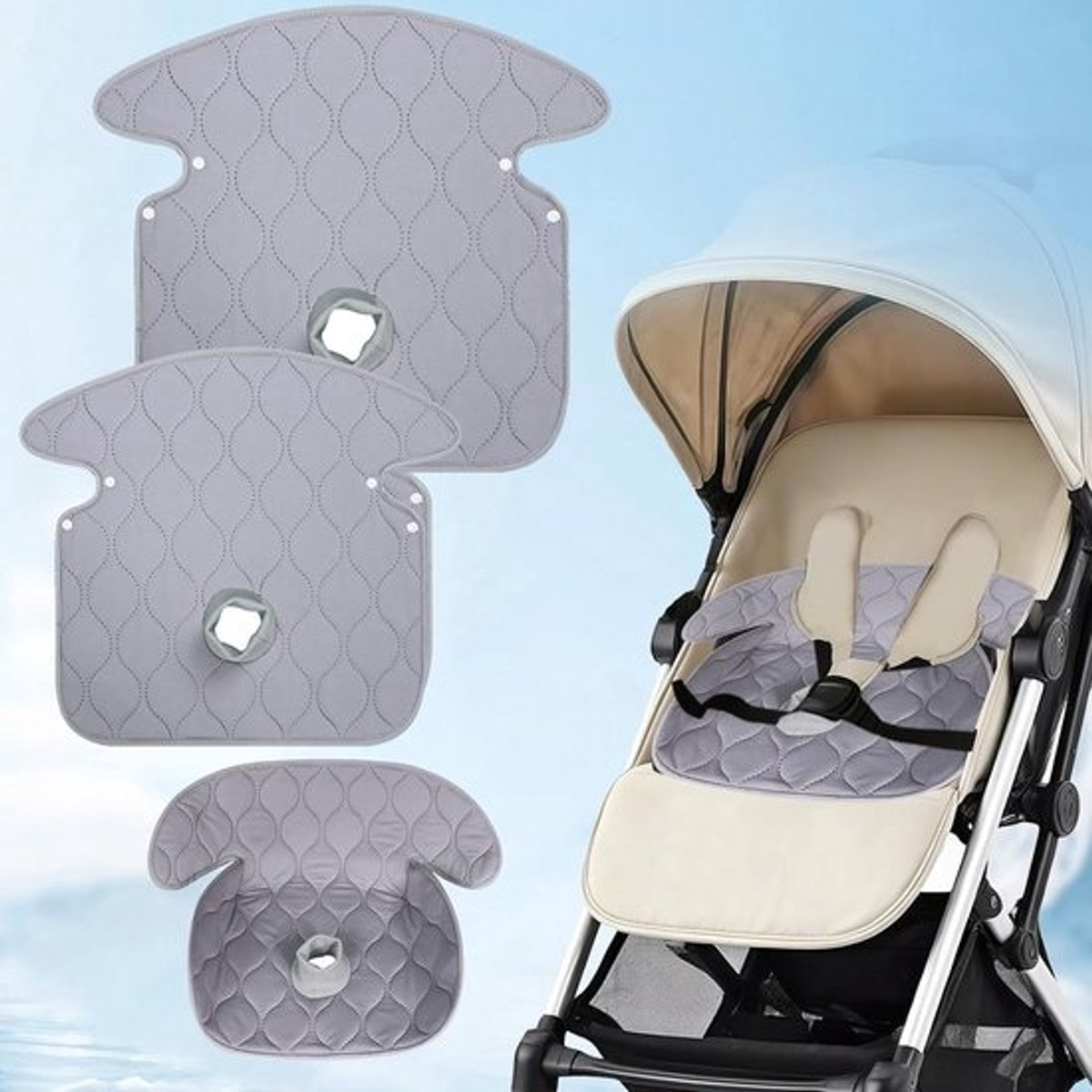 Universeel Kinderzitje Beschermpad voor Potjestraining 360 Graden Comfort Grijs