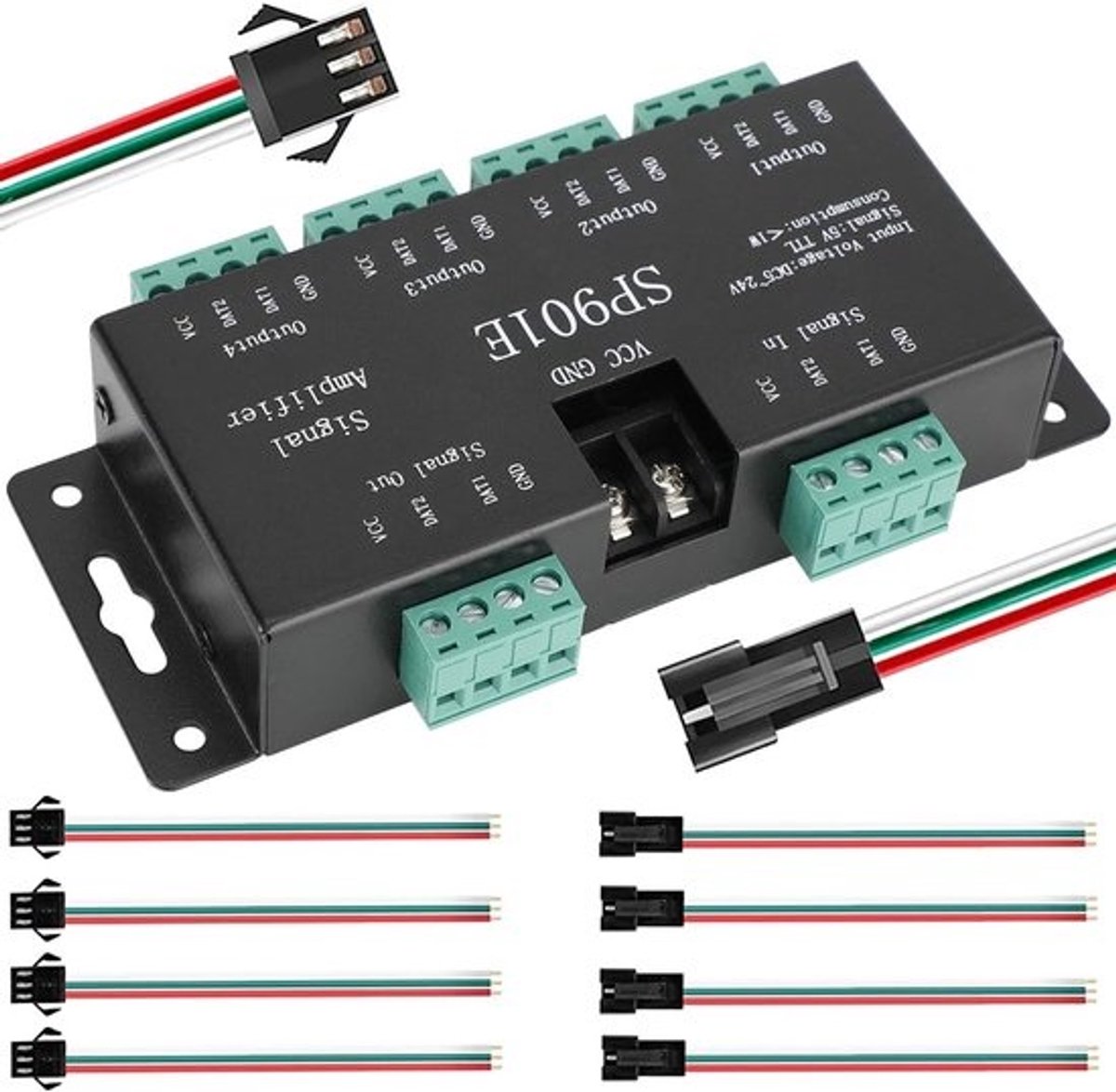 Adresseerbare LED Strip Signaal Repeater Controller 5V-24V voor RGB Verlichting