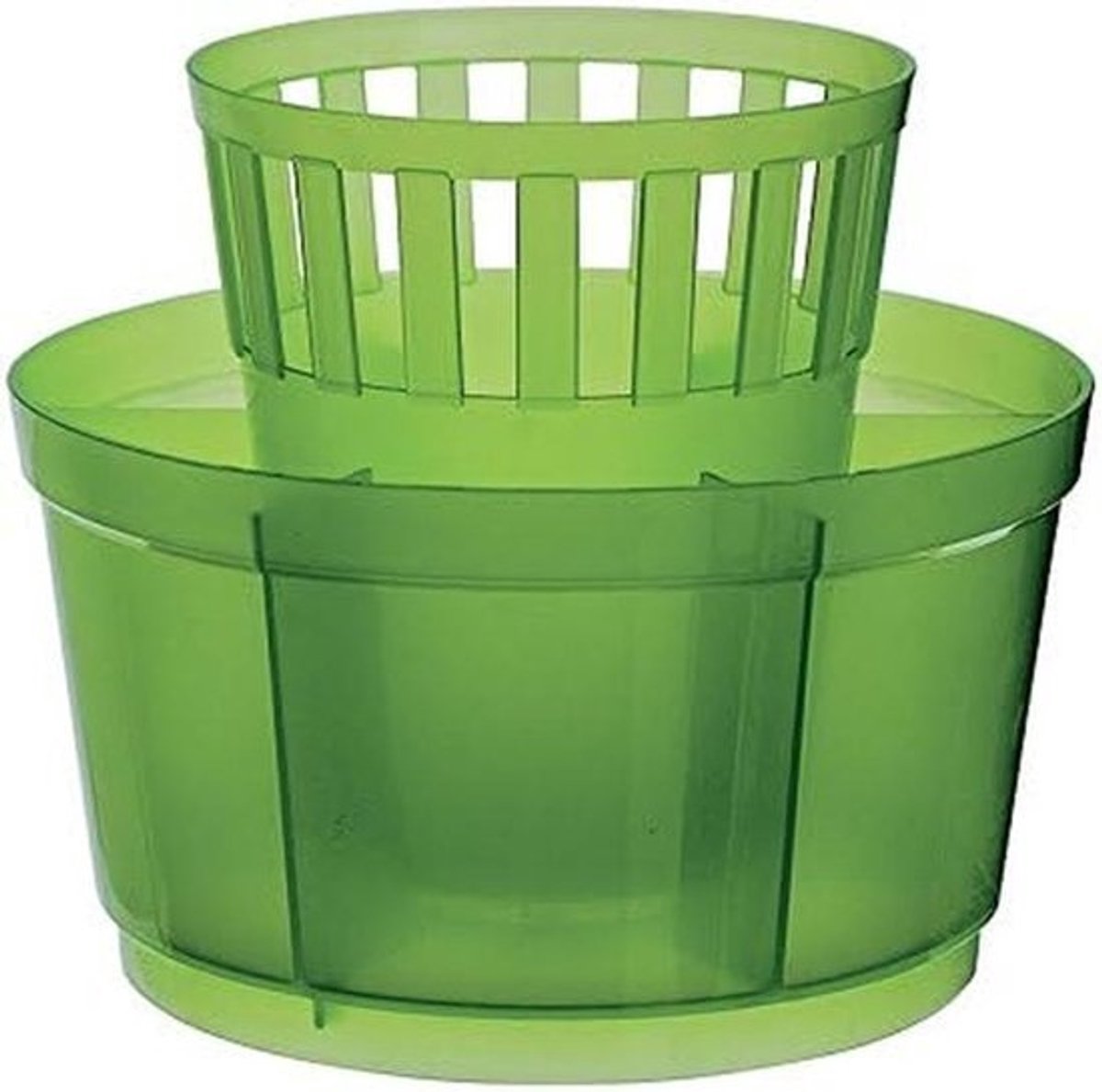 Ronde Groene Lekbak voor Bestek - Compact Bestekdroogrek