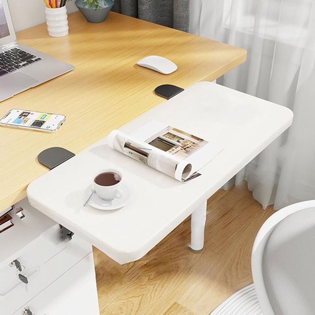 Verstelbaar Bureau Verlengblad met Klem - Ergo Armsteun Plank voor Toetsenbord en Muis
