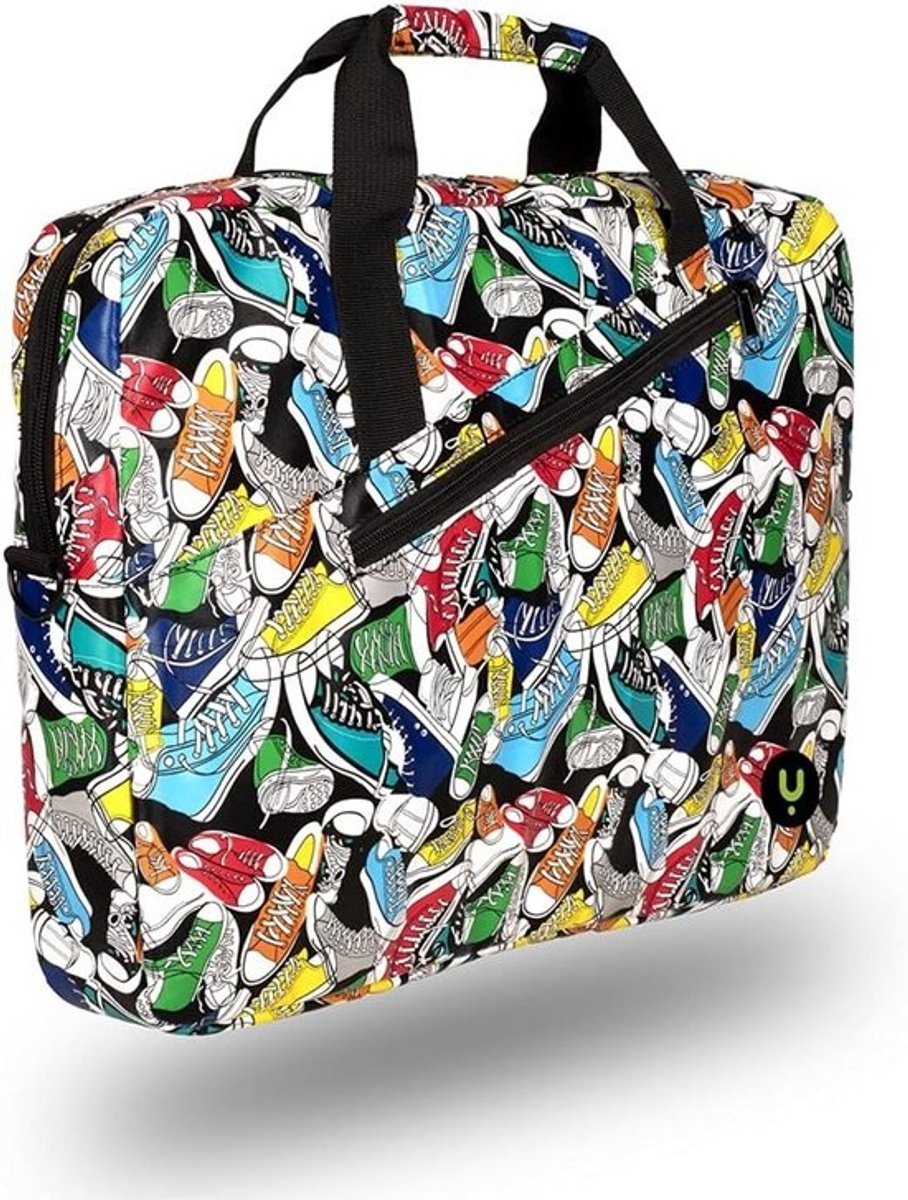 Stijlvolle Laptoptas 15.6 inch met Sneakers Design en Buitenvak