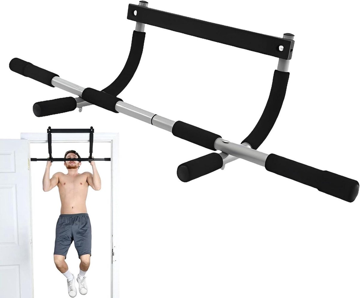 Deur Pullup Bar - Fitness Bar Krachttraining - Bovenlichaam Trainen - Stevig Stalen Frame - 61-81 cm Breed - Niet gespecificeerd
