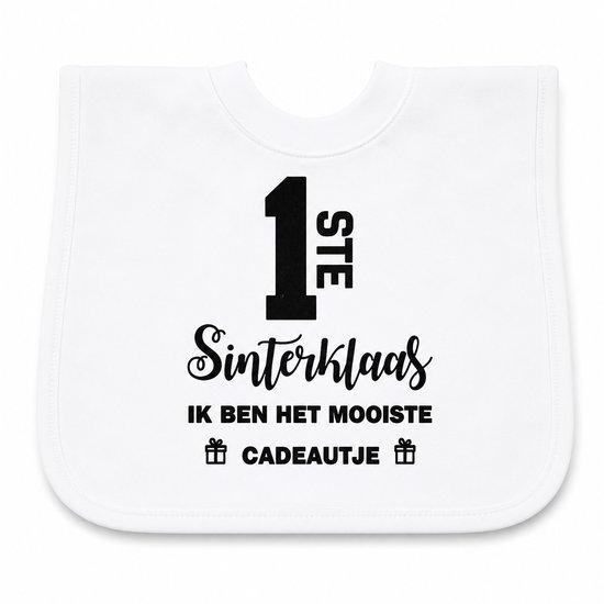 Baby slabbetje cadeau tekst mijn eerste sinterklaas ik ben het mooiste cadeautje 2024 2025 zwangerschap bekendmaking aankondiging voor de liefste aanstaande geboorte gaat worden jullie worden zwangerschapsaankondiging van Boetebaby — afbeelding 2