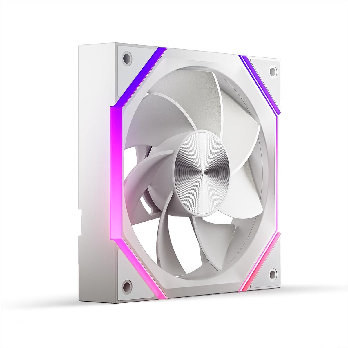 AsiaHorse Nyota - 120mm ARGB PC Ventilator - PWM - HDB Lager - 2000 RPM - 61.5 CFM - 5V 3-Pin ARGB - 1x - Reverse - Wit