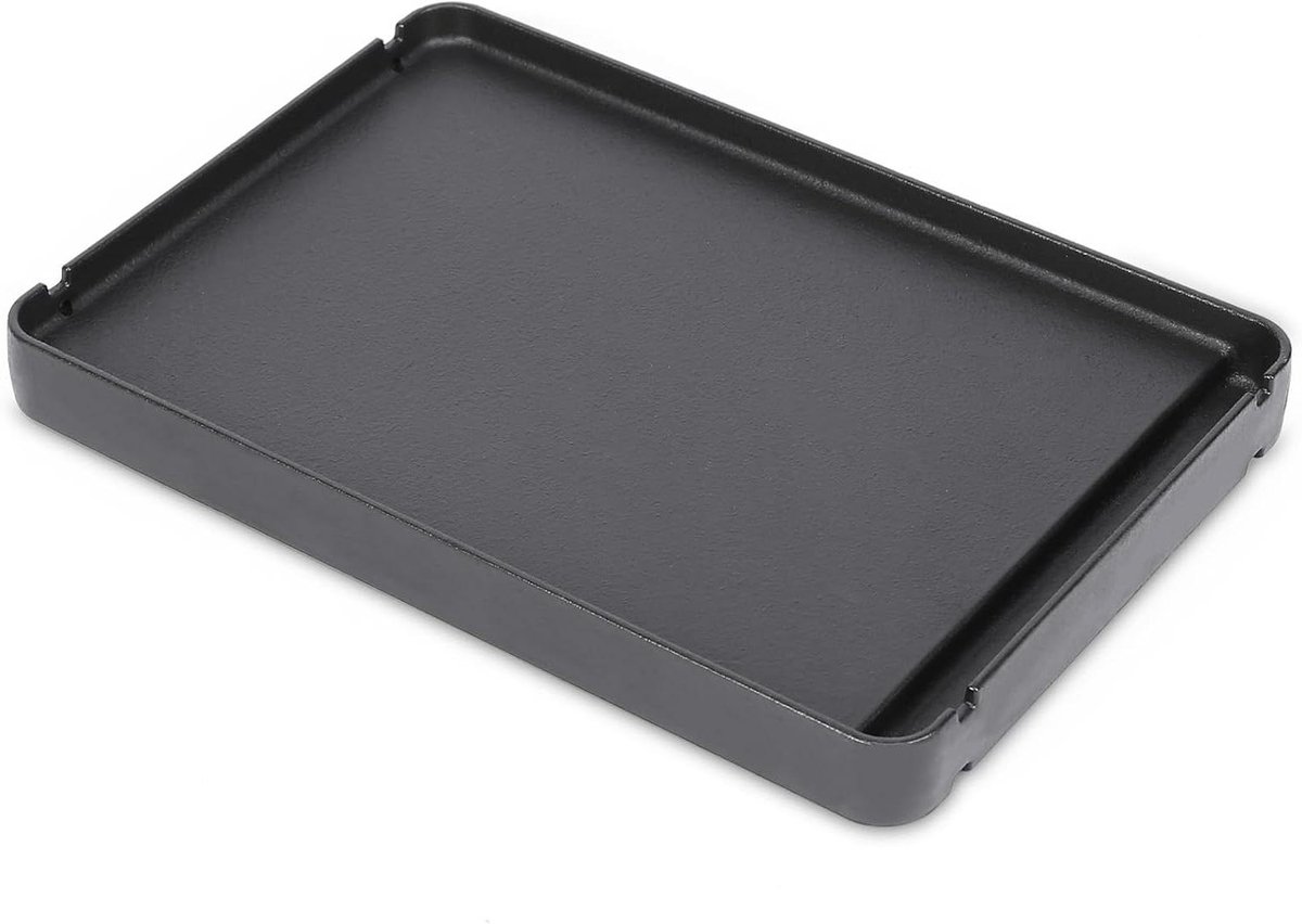 Grillplaat Gietijzer - Bakplaat BBQ - Barbecue Koken - Met Antiaanbaklaag - 315 x 215 cm - Zwart