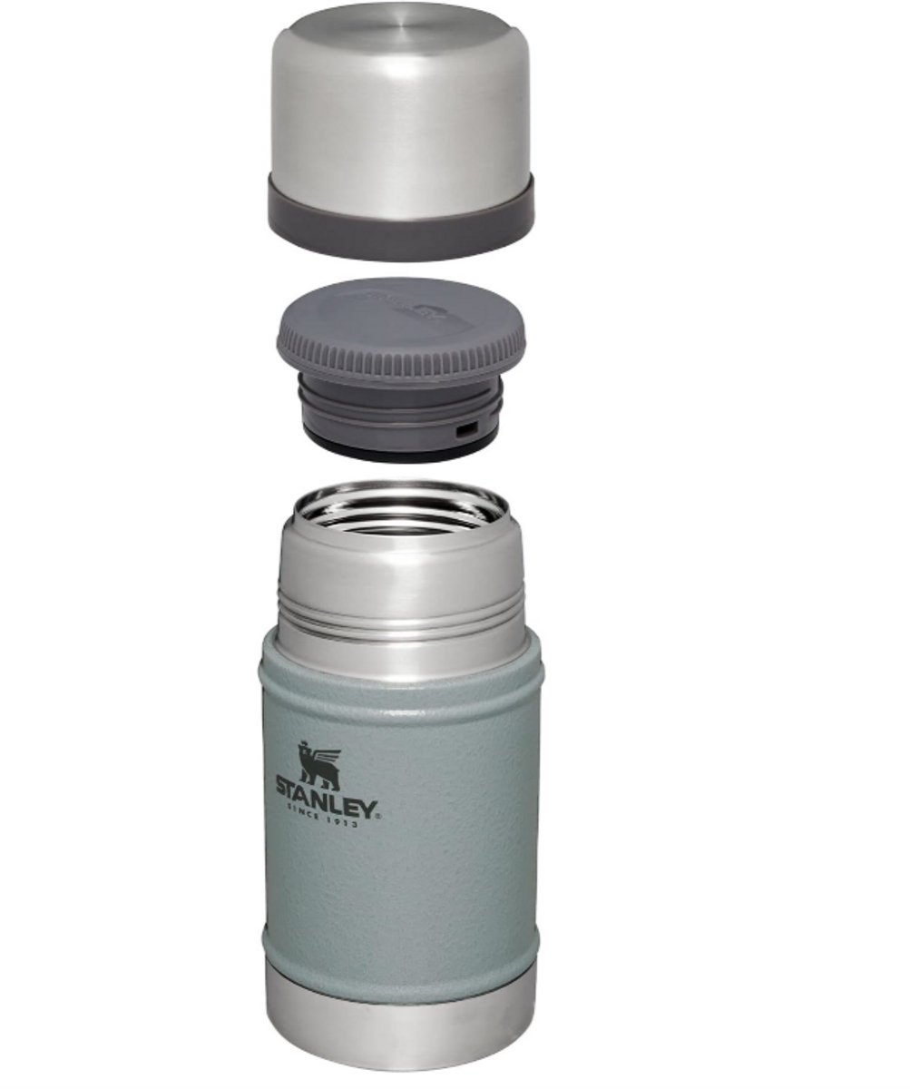 Stanley Classic Legendary Food Jar 0,71 L (24 oz) – Hammertone Silver – Inclusief Bekerdeksel – Geïsoleerde Voedselthermos 15 uur warm/ 18 uur koud– Lekvrij – RVS