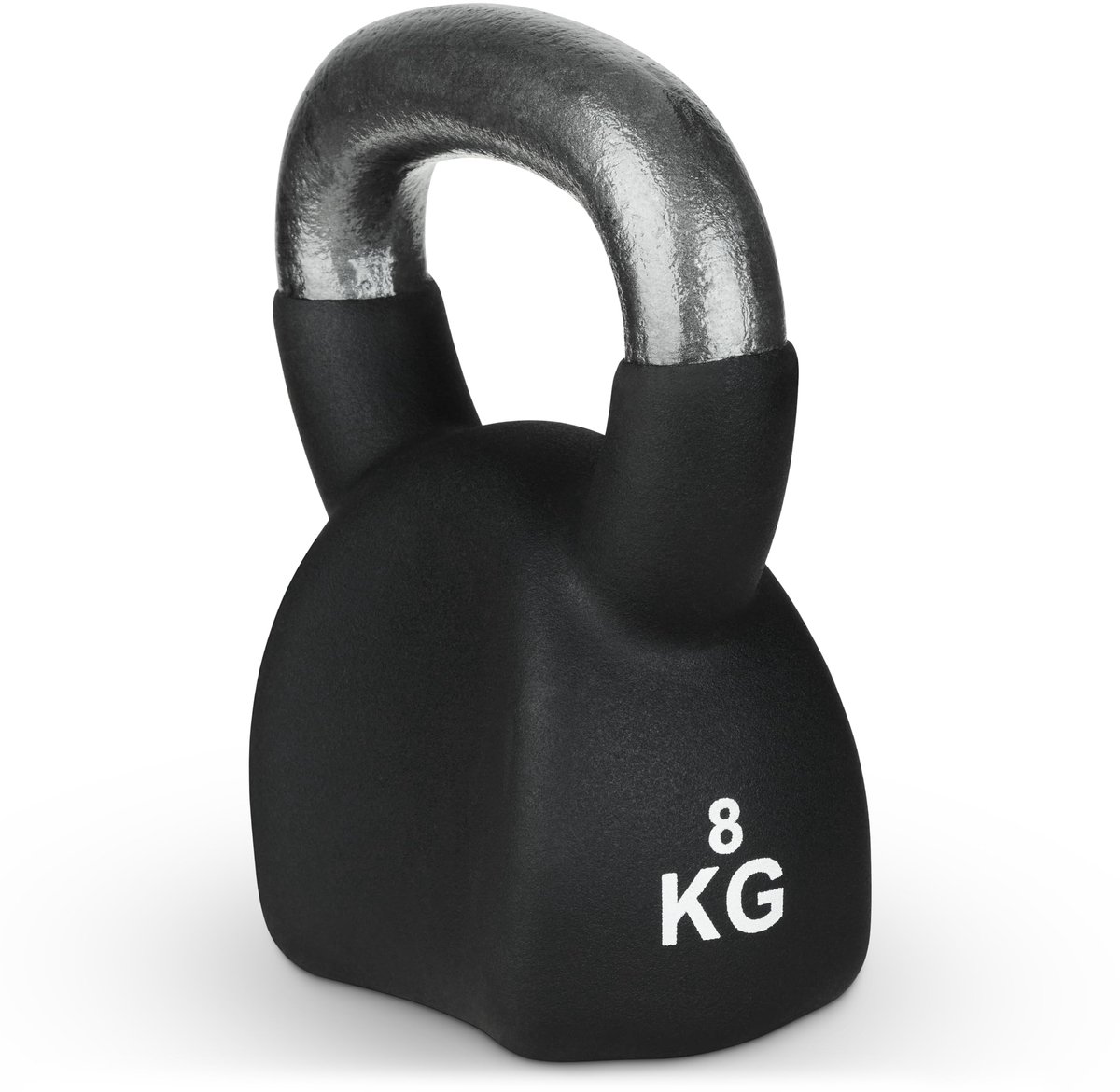 SnelShoppen - Kettlebell 8 kg Ergonomisch Zwart - Ideaal voor Thuis Fitness, Krachttraining en Cardio - Perfect voor Beginners en Gevorderden