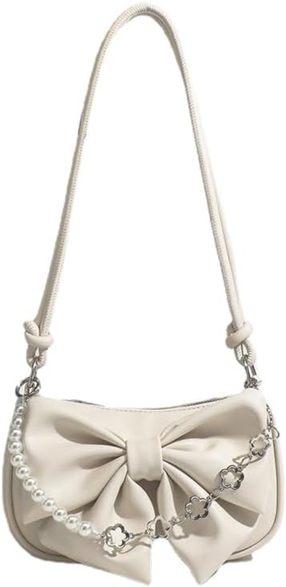 Crossbodytas - Schattige Schoudertas voor Vrouwen - Modieuze Sling Handtas - Kawaii Dagrugzak voor Dames - Wit
