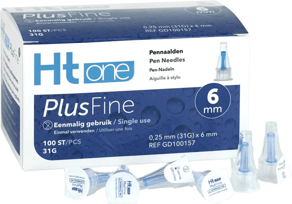 HT One Plusfine pennaalden 6 mm 31G - 100 stuks HT One