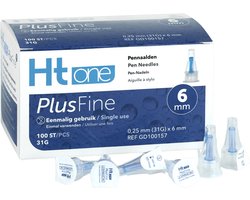 HT One Plusfine pennaalden 6 mm 31G - 100 stuks HT One