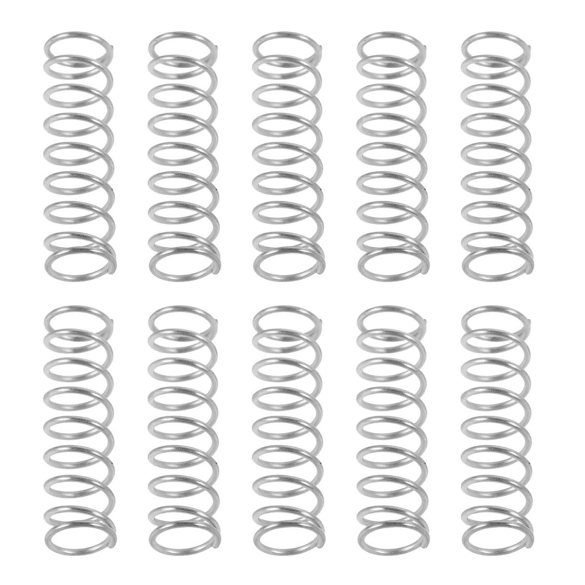 Compressieveren RVS - Vervangingsveren Spuitfles - Reparatie Sproeiers - Duurzame Roestvrij Staal - 2.5 cm - Zilver