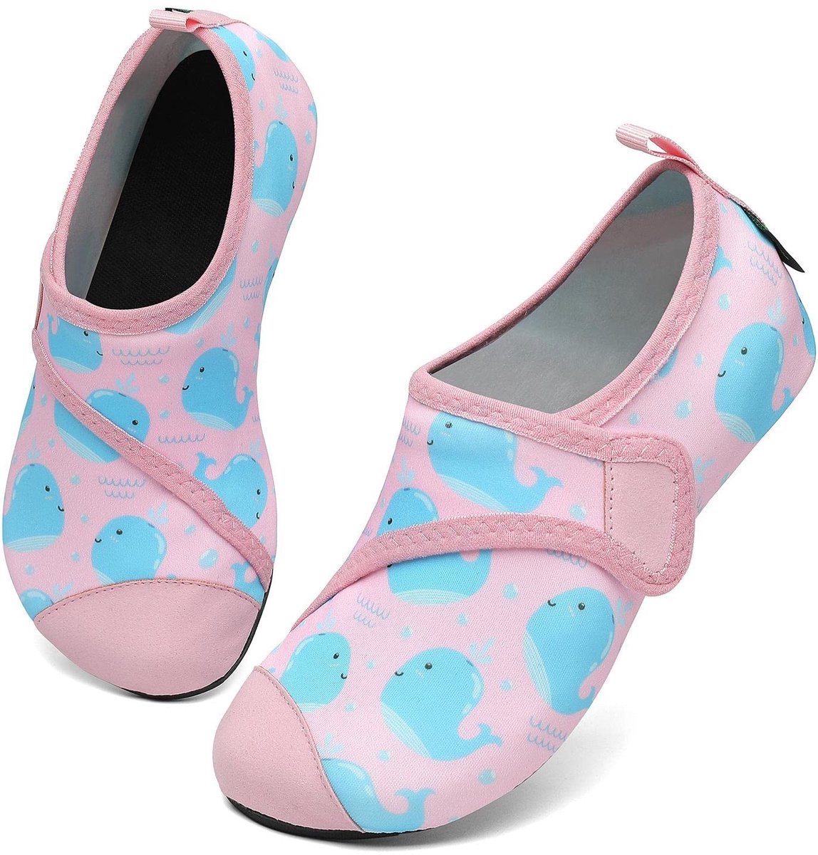 SnelShoppen - Waterschoenen voor Kinderen - Zwemschoenen Jongens - Pink Wal - Maat 34/35 EU - Ideaal voor Strand, Vakantie, Zwembad en Activiteiten