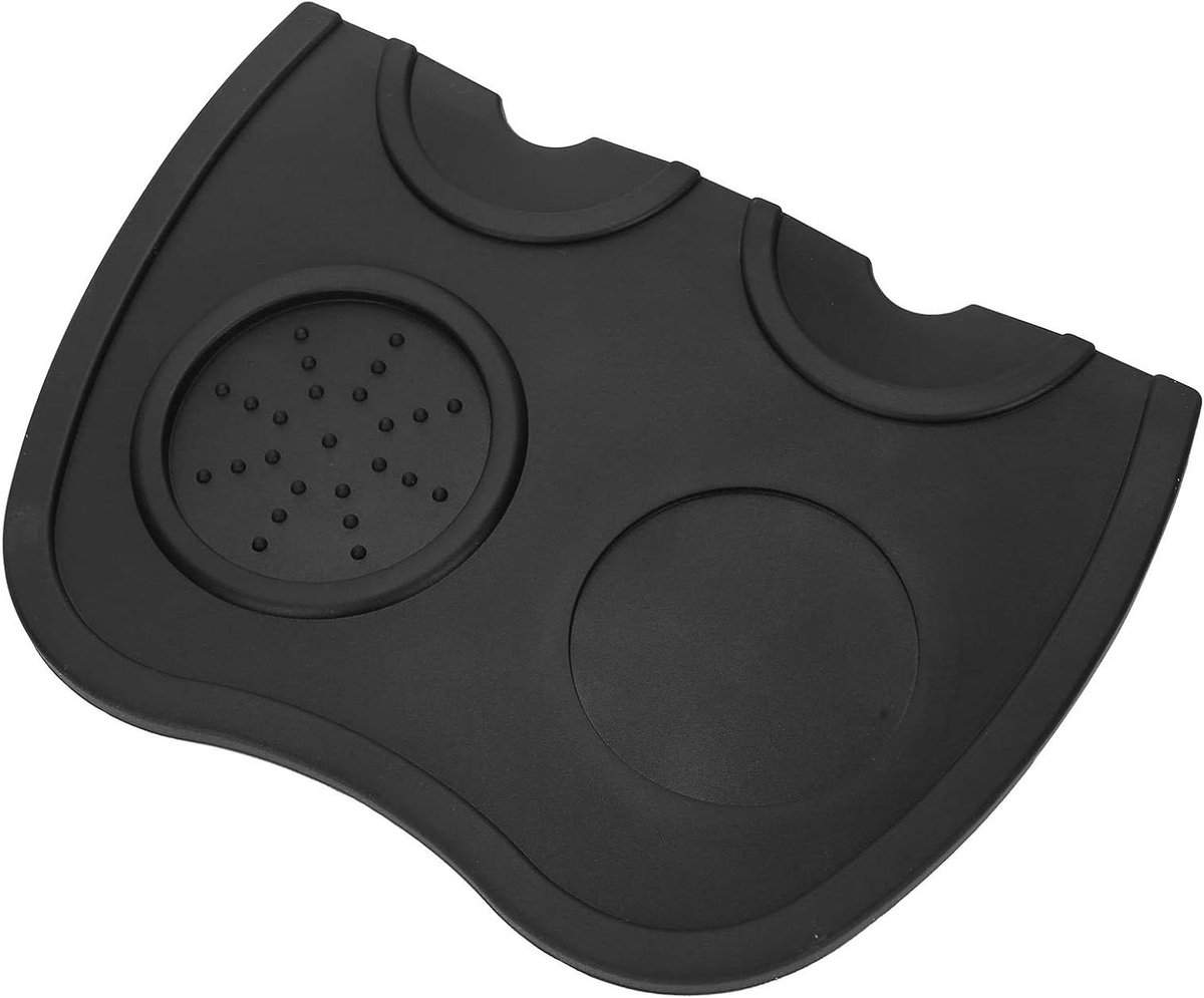 Koffie Tamper Mat - Aanstampmat Koffie - Espresso Bereiden - Antislip Ontwerp - 21 cm - Zwart