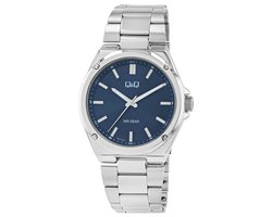 Q&Q-heren horloge-model q05c-002py-blauwe wijzerplaat-5 bar waterdicht-diameter 42 mm