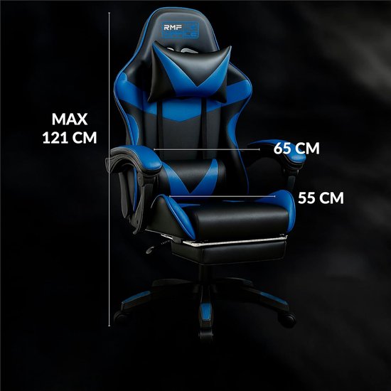SnelShoppen - Professionele Gaming Stoel - Ergonomische & Kantelbare Gaming Chair met Voetsteun - Comfortabele en Ontspannende Stoel met Zwenkwielen, van snelshoppen — afbeelding 2