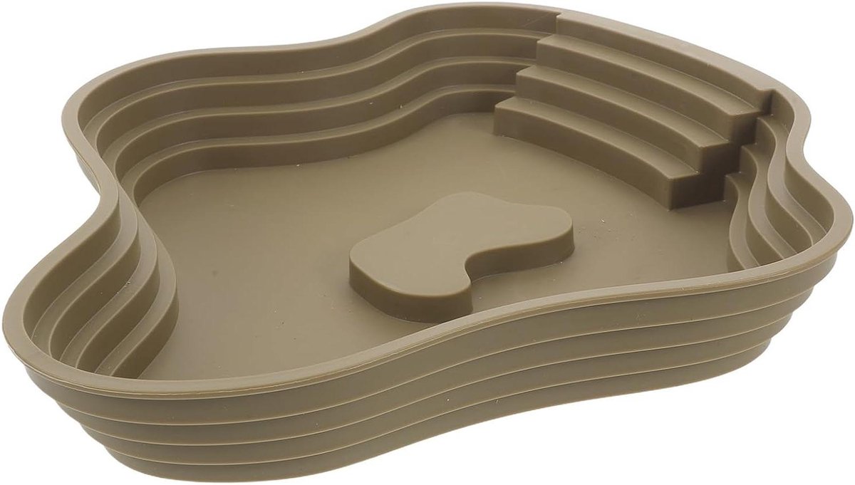 Reptielen Waterbak - Schildpadden Bad - Veilig Baden - Kantelbestendig Ontwerp - 26 cm - Donkergroen