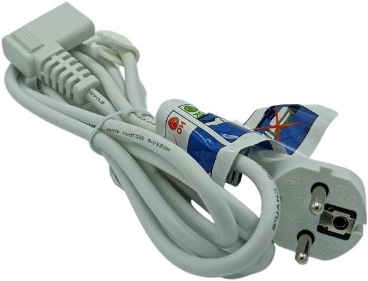 Stroomkabel Stoomstrijkijzer - Vervangende Kabel - Strijken - Universele Compatibiliteit - 16 Meter - Wit