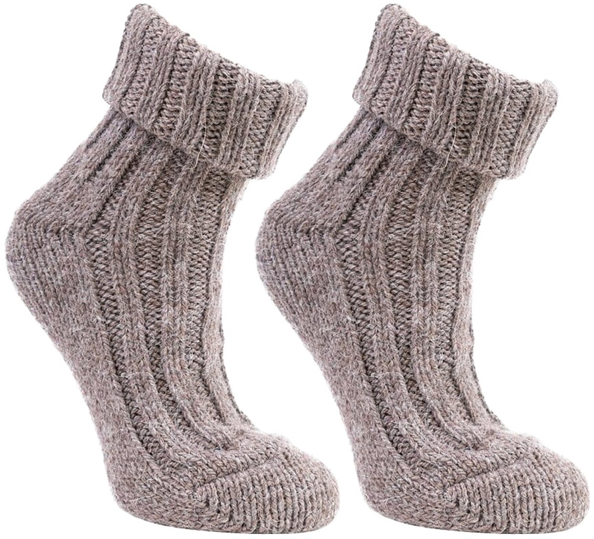 6 Paar Socks4fun Omslag Sokken - Wol - Antraciet
