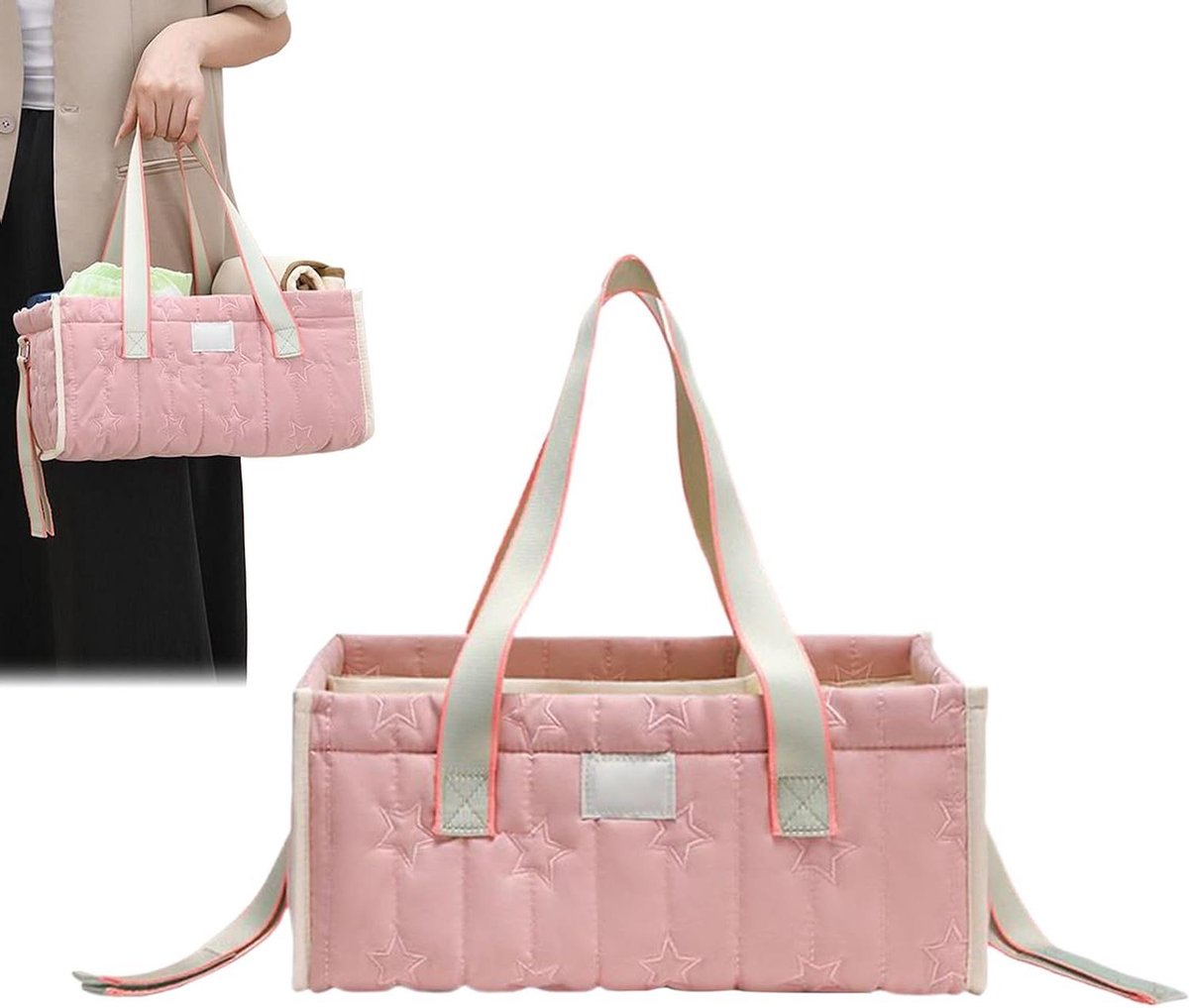 Luiertas Organizer - Baby tas - Babybenodigdheden organiseren - Scheurvast polyester - 40 x 18 x 18 cm - Sterrenpatroon