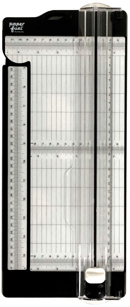 SnelShoppen - Paperfuel Papiersnijder met Rilfunctie - 30,5 x 15 cm - Uitschuifbare Liniaal - Papiertrimmer voor Kaarten Maken, Enveloppen, Knutselen