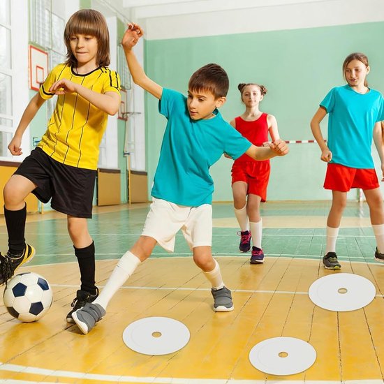 Sport Pylonen - Oefenmarkeringen Veld - Sport Training - Opvallende Kleuren - 15 Centimeter - Wit — afbeelding 2