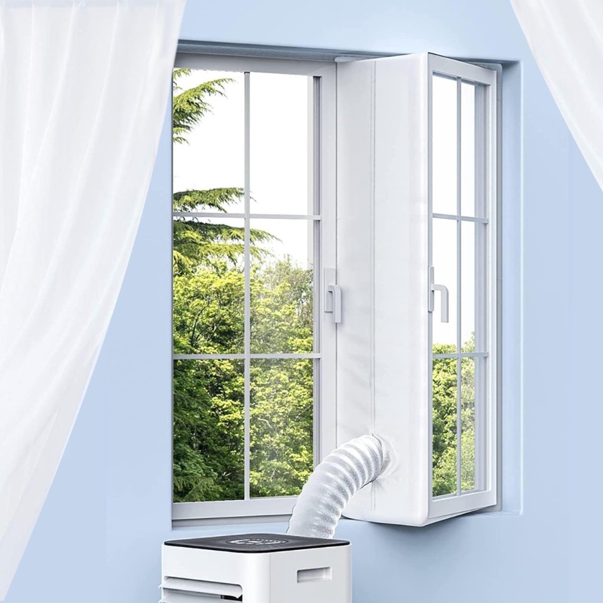QORA® Raamafdichting Airco - Raamafdichting Mobiele Airco - Raamafdichting Airco Universeel - Wit - 30cm x 20cm x 1cm
