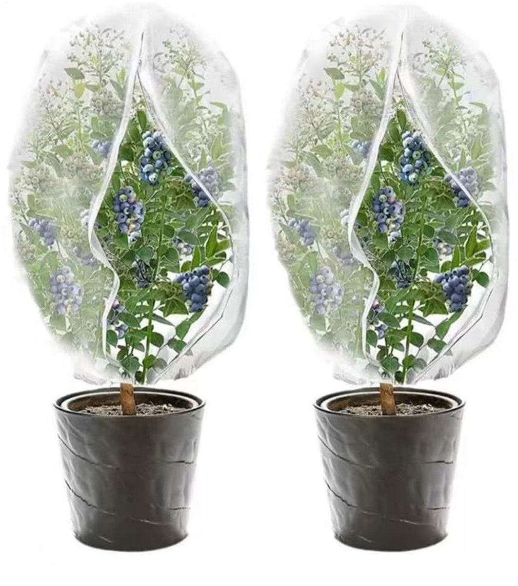 SnelShoppen - Fruitboom Nettenzak 100x150 cm - Fijnmazig Tuinvogel Beschermingsnet met Rits - Herbruikbaar Buitenplant Dekking voor Blauwe Bes, Groent