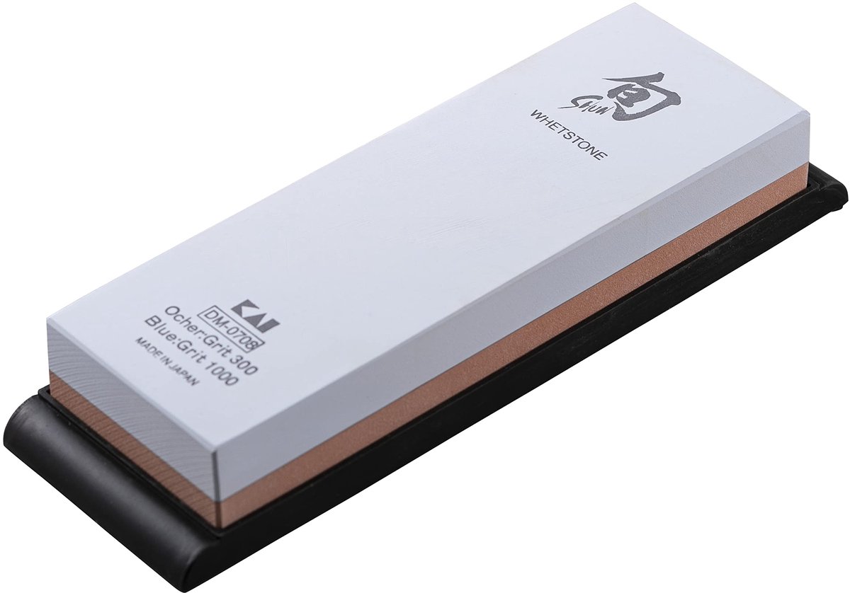 SnelShoppen - Combi-Slijpsteen 300/1000 - Japanse Messenslijper voor Basisslijpen en Fijn Slijpen - Wetsteen 18,4 x 6,2 x 2,8 cm - Ideaal voor Keukenm