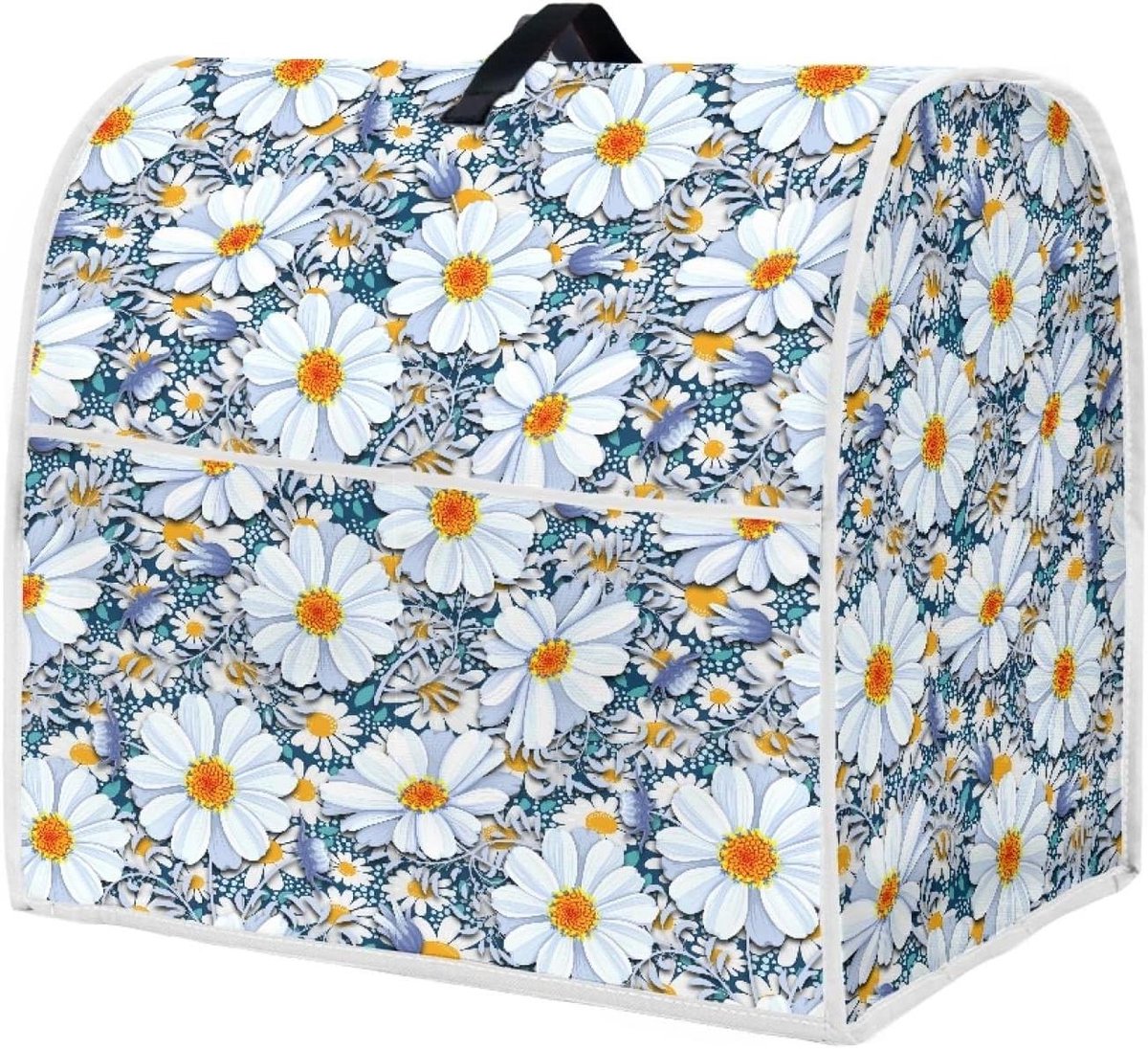 Keukenmachinehoes - Mixerhoes Stofhoes - Keuken Decoratie - Bedrukt Canvas Polyester - 38 x 27.5 x 37 cm - Vintage Daisy