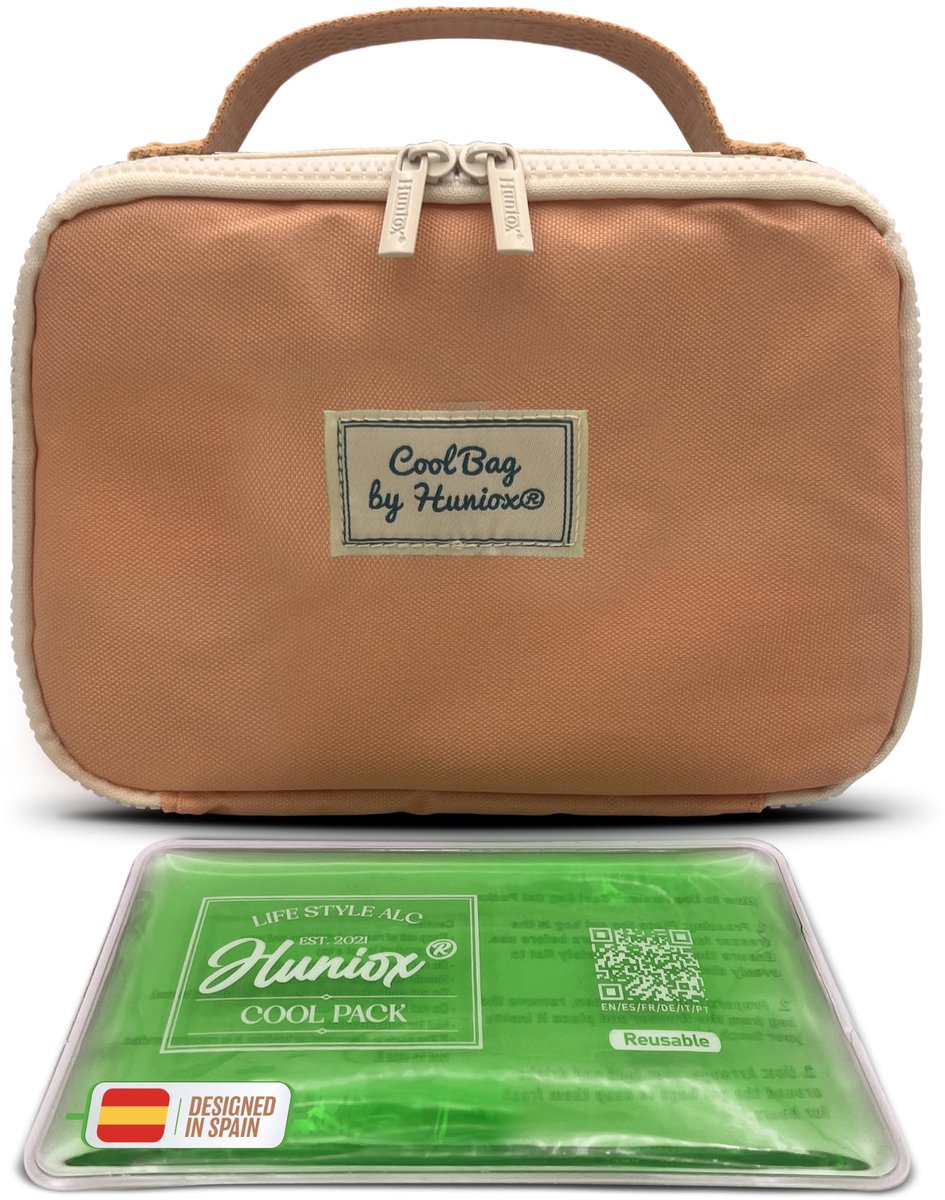 SnelShoppen - Cool Bag – Lunchtas School – Lunchbox Tas – Koeltas Kinderen – 21,5x16x6 cm – 2,5L – Coral – Perfect voor School, Picknick, Feestjes
