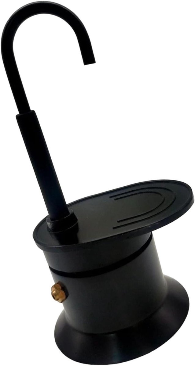 Aluminium Koffiepot - Espresso Maker - Koffie Zetten - Compact Enkele Serve - 50 ml - Zwart