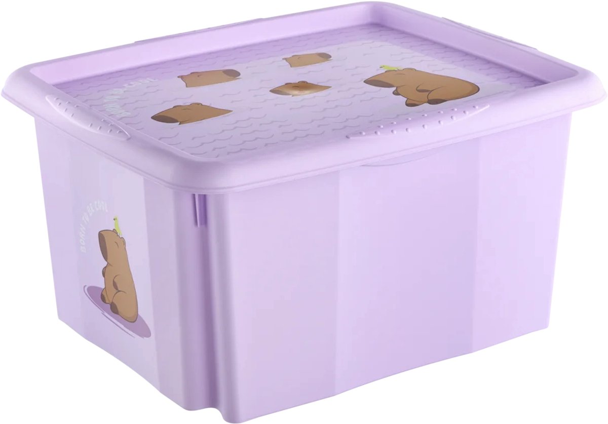keeeper opbergbox Karolina Capybara, 24 liter, soft purple, 355 x 425 x 225 mm
