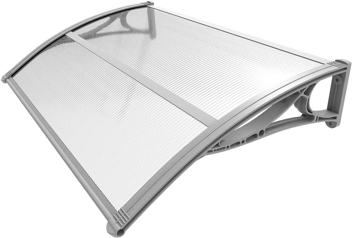 Voordeur Luifel - Regenkap Deur - Entree Beschermen - Slagvast Polycarbonaat - 120 x 80 cm - Transparant