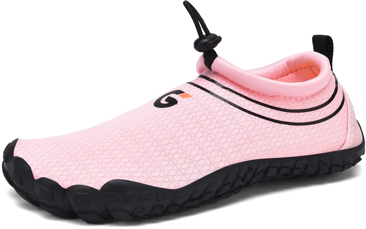 SnelShoppen - GemChve Wasserschoenen Dames & Heren - Sneldrogende Aquaschoenen, Ademend en Antislip Strandschoenen, Barfusschoenen in Pink, Maat 40EU