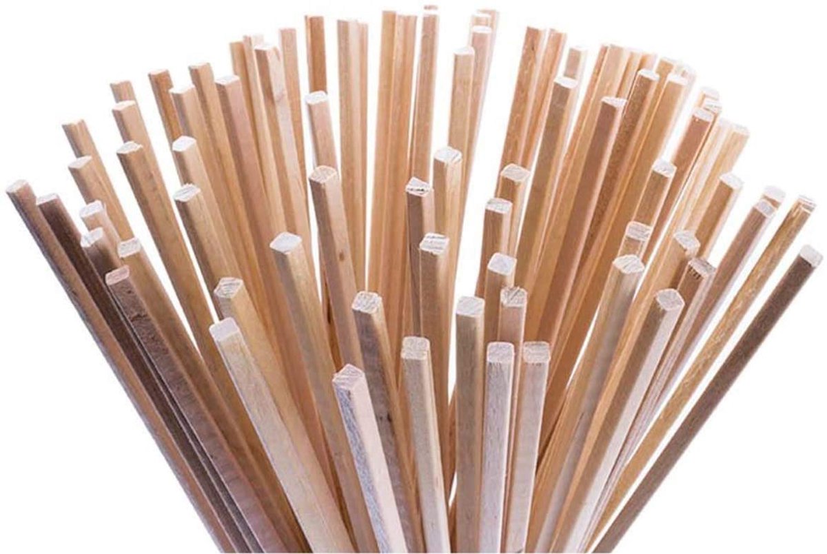 Dailygoods- Suikerwattenstaafjes 30 cm - Bamboe - 500 stuks - CE-norm - Vierkante Suikerstokjes - Veelzijdig Gebruik