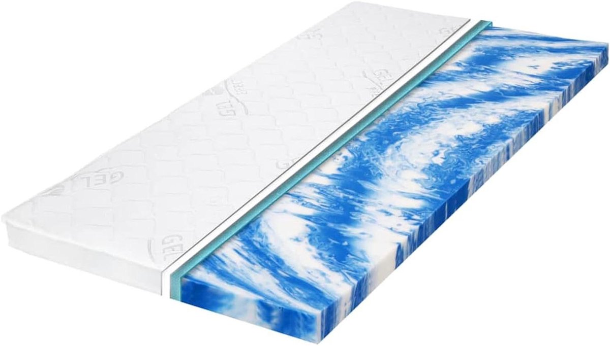 Matrasbeschermer Gelschuim - Matrasoplegger Topper - Comfortabel Slapen - Open Celstructuur - 120 x 200 cm - Wit