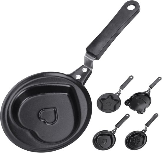 Omelet Pan - Koekenpan Ei - Ontbijt Maken - Octopus Vorm - Mini - Zwart — afbeelding 5