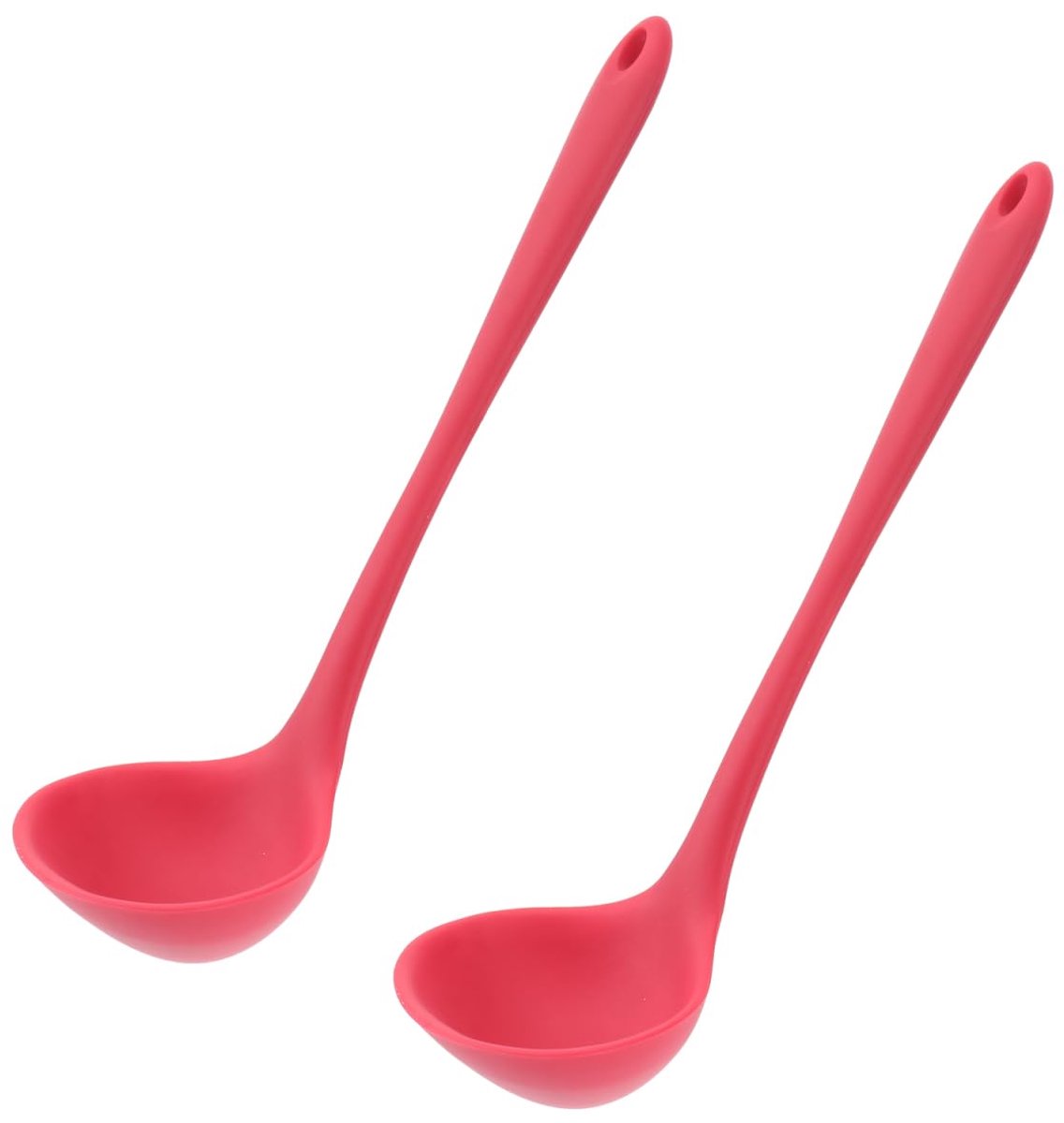 Dailygoods - Siliconen Soeplepel Set - Flexibele en Hittebestendige Kooklepels (2 Stuks)