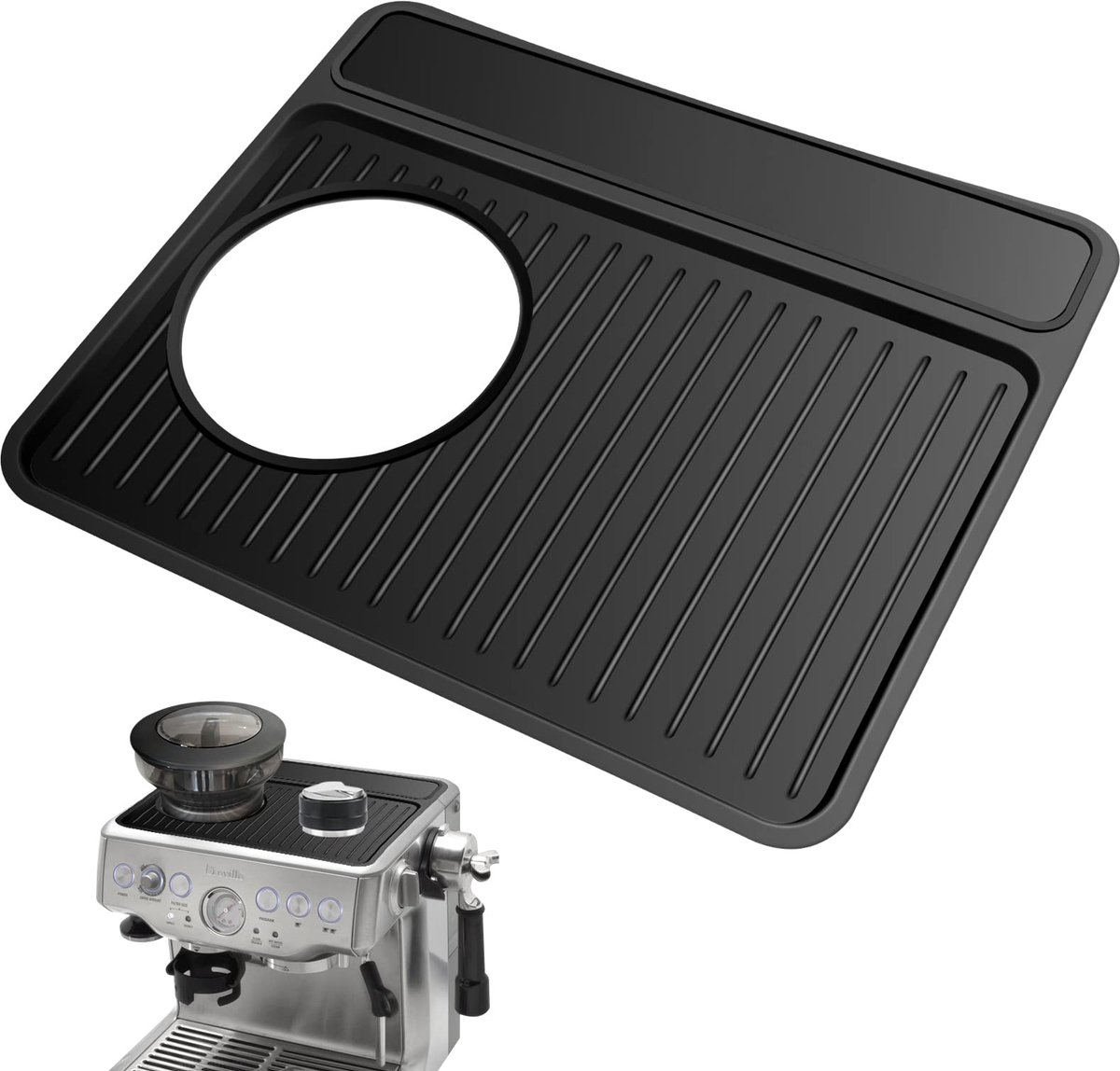 Dailygoods- Koffiemachinemat Hittebestendig - Anti-kras Siliconen - Antislip - Sage Barista Express/Touch - 235 x 280 mm - Koffiemachine Accessoires - Espressomat