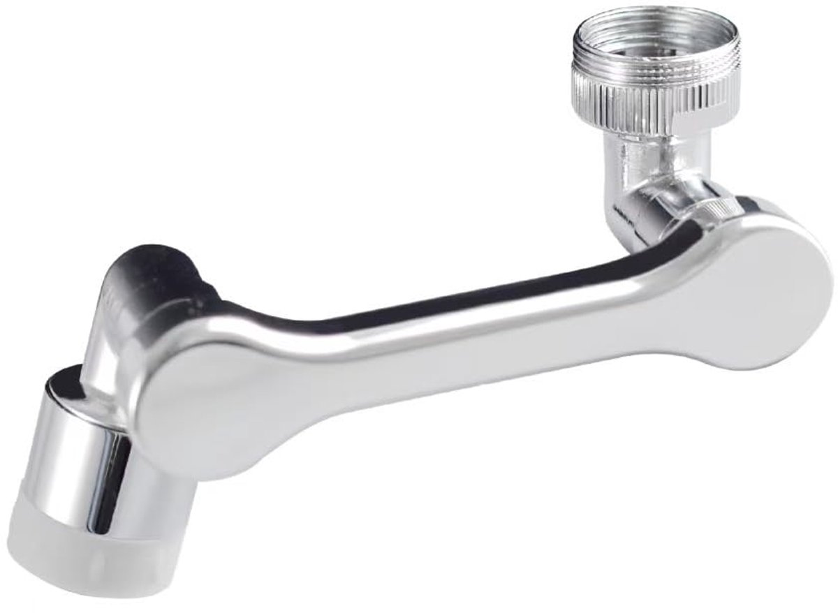 Dailygoods - Rotatieve Kraanadapter - 360° Uitschuifbaar voor Badkamer en Keuken