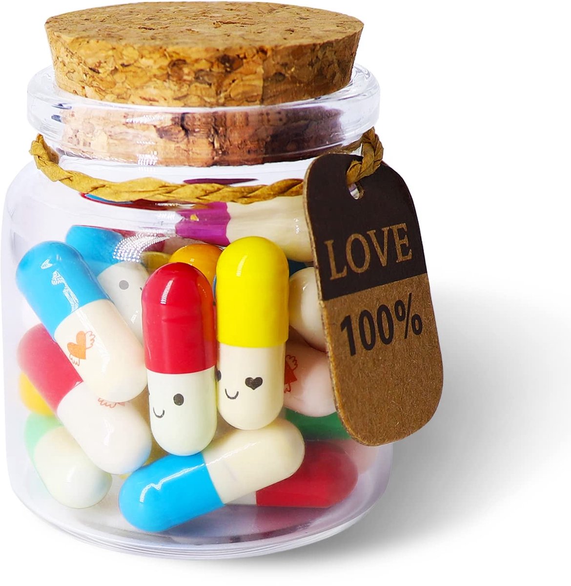 Dailygoods- Wensfles 30 Stuks - Glazen Opbergfles - Capsule Berichten - Liefde/Vriendschap - Geheime Brief - Creatieve Uitdrukking - Berichtencapsule